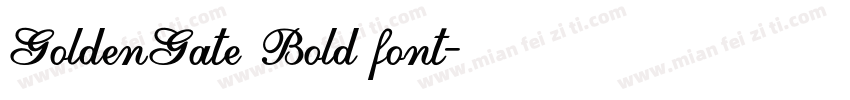 GoldenGate Bold font字体转换